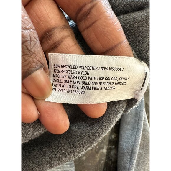 A New Day Midi Gray Sweater Dress Side Slit High Neck Long Sleeve XS NWT - Picture 9 of 12